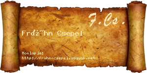 Frühn Csepel névjegykártya